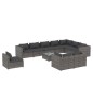 vidaXL 11-tlg. Garten-Lounge-Set mit Kissen Poly Rattan Grau vidaXL 11-tlg. Garten-Lounge-Set mit Kissen Poly Rattan Grau