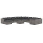 vidaXL 12-tlg. Garten-Lounge-Set mit Kissen Poly Rattan Grau vidaXL 12-tlg. Garten-Lounge-Set mit Kissen Poly Rattan Grau