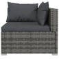 vidaXL 11-tlg. Garten-Lounge-Set mit Kissen Grau Poly Rattan vidaXL 11-tlg. Garten-Lounge-Set mit Kissen Grau Poly Rattan