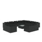 vidaXL 13-tlg. Garten-Lounge-Set mit Kissen Schwarz Poly Rattan vidaXL 13-tlg. Garten-Lounge-Set mit Kissen Schwarz Poly Rattan