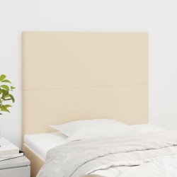 vidaXL Kopfteile 2 Stk. Creme 100x5x78/88 cm Stoff