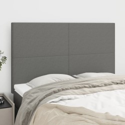 vidaXL Kopfteile 4 Stk. Dunkelgrau 72x5x78/88 cm Stoff