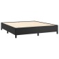 Bettgestell Schwarz 160x200 cm Kunstleder Bettgestell Schwarz 160x200 cm Kunstleder