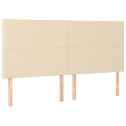 vidaXL Kopfteile 4 Stk. Creme 100x5x78/88 cm Stoff