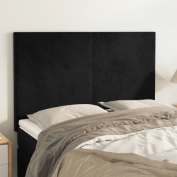 vidaXL Kopfteile 4 Stk. Schwarz 72x5x78/88 cm Samt