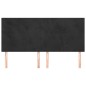 vidaXL Kopfteile 4 Stk. Schwarz 90x5x78/88 cm Samt