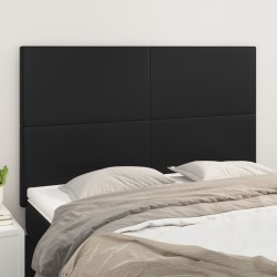vidaXL Kopfteile 4 Stk. Schwarz 72x5x78/88 cm Kunstleder