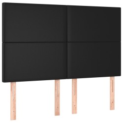 vidaXL Kopfteile 4 Stk. Schwarz 72x5x78/88 cm Kunstleder