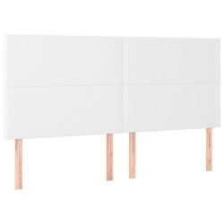 vidaXL Kopfteile 4 Stk. Weiß 80x5x78/88 cm Kunstleder