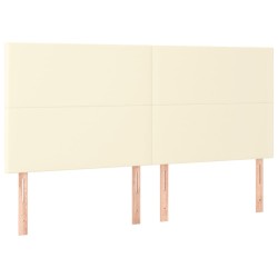 vidaXL Kopfteile 4 Stk. Braun 100x5x78/88 cm Kunstleder