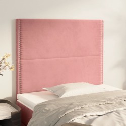 vidaXL Kopfteile 2 Stk. Rosa 90x5x78/88 cm Samt