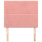 vidaXL Kopfteile 2 Stk. Rosa 90x5x78/88 cm Samt