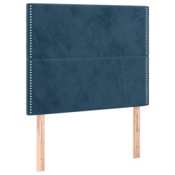 vidaXL Kopfteile 2 Stk. Dunkelblau 100x5x78/88 cm Samt