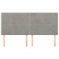 vidaXL Kopfteile 4 Stk. Hellgrau 90x5x78/88 cm Samt
