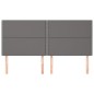 vidaXL Kopfteile 4 Stk. Grau 80x5x78/88 cm Kunstleder