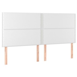 vidaXL Kopfteile 4 Stk. Weiß 100x5x78/88 cm Kunstleder
