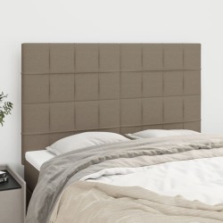 vidaXL Kopfteile 4 Stk. Taupe 72x5x78/88 cm Stoff