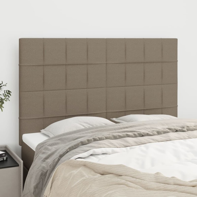 vidaXL Kopfteile 4 Stk. Taupe 72x5x78/88 cm Stoff vidaXL Kopfteile 4 Stk. Taupe 72x5x78/88 cm Stoff