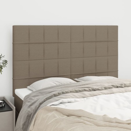 vidaXL Kopfteile 4 Stk. Taupe 72x5x78/88 cm Stoff