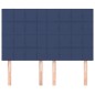 vidaXL Kopfteile 4 Stk. Blau 72x5x78/88 cm Stoff