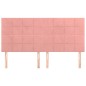 vidaXL Kopfteile 4 Stk. Rosa 90x5x78/88 cm Samt vidaXL Kopfteile 4 Stk. Rosa 90x5x78/88 cm Samt