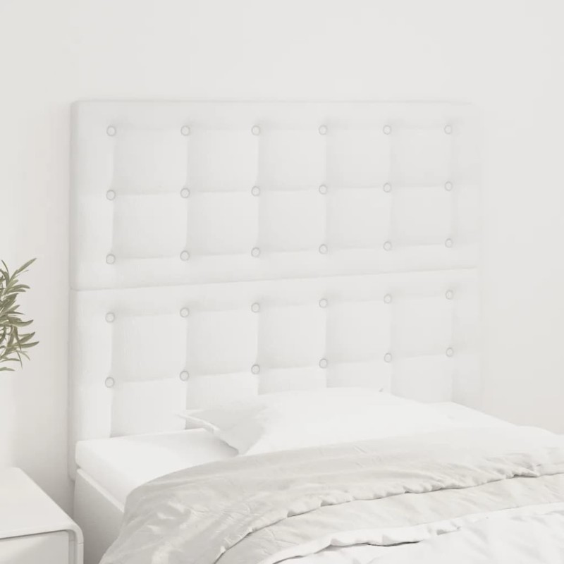 vidaXL Kopfteile 2 Stk. Weiß 90x5x78/88 cm Kunstleder vidaXL Kopfteile 2 Stk. Weiß 90x5x78/88 cm Kunstleder