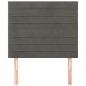 vidaXL Kopfteile 2 Stk. Dunkelgrau 90x5x78/88 cm Samt