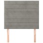 vidaXL Kopfteile 2 Stk. Hellgrau 100x5x78/88 cm Samt vidaXL Kopfteile 2 Stk. Hellgrau 100x5x78/88 cm Samt