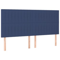 vidaXL Kopfteile 4 Stk. Blau 80x5x78/88 cm Stoff