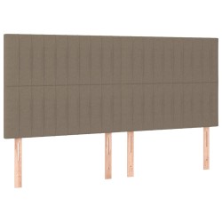 vidaXL Kopfteile 4 Stk. Taupe 100x5x78/88 cm Stoff