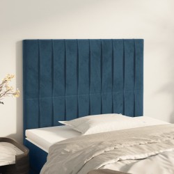 vidaXL Kopfteile 2 Stk. Dunkelblau 90x5x78/88 cm Samt