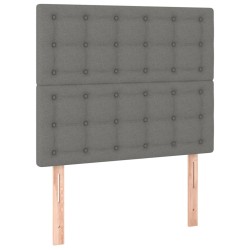 vidaXL Kopfteile 2 Stk. Dunkelgrau 100x5x78/88 cm Stoff