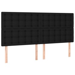 vidaXL Kopfteile 4 Stk. Schwarz 80x5x78/88 cm Stoff