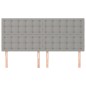 vidaXL Kopfteile 4 Stk. Hellgrau 100x5x78/88 cm Stoff vidaXL Kopfteile 4 Stk. Hellgrau 100x5x78/88 cm Stoff