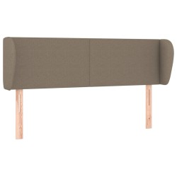 vidaXL Kopfteil mit Ohren Taupe 147x23x78/88 cm Stoff