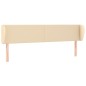 vidaXL Kopfteil mit Ohren Creme 203x23x78/88 cm Stoff vidaXL Kopfteil mit Ohren Creme 203x23x78/88 cm Stoff