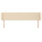 vidaXL Kopfteil mit Ohren Creme 203x23x78/88 cm Stoff vidaXL Kopfteil mit Ohren Creme 203x23x78/88 cm Stoff