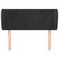 vidaXL Kopfteil mit Ohren Schwarz 93x23x78/88 cm Samt