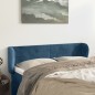 vidaXL Kopfteil mit Ohren Dunkelblau 147x23x78/88 cm Samt