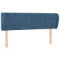 vidaXL Kopfteil mit Ohren Dunkelblau 147x23x78/88 cm Samt