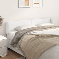 vidaXL Kopfteil mit Ohren Weiß 163x23x78/88 cm Kunstleder