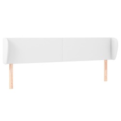 vidaXL Kopfteil mit Ohren Weiß 163x23x78/88 cm Kunstleder