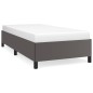 Bettgestell Grau 90x190 cm Kunstleder Bettgestell Grau 90x190 cm Kunstleder