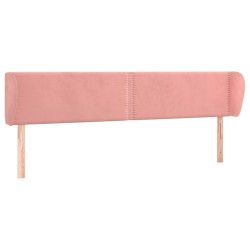 vidaXL Kopfteil mit Ohren Rosa 183x23x78/88 cm Samt