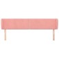 vidaXL Kopfteil mit Ohren Rosa 183x23x78/88 cm Samt vidaXL Kopfteil mit Ohren Rosa 183x23x78/88 cm Samt