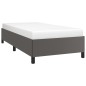 Bettgestell Grau 90x190 cm Kunstleder Bettgestell Grau 90x190 cm Kunstleder
