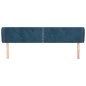 vidaXL Kopfteil mit Ohren Dunkelblau 203x23x78/88 cm Samt vidaXL Kopfteil mit Ohren Dunkelblau 203x23x78/88 cm Samt