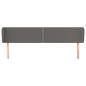 vidaXL Kopfteil mit Ohren Grau 163x23x78/88 cm Kunstleder vidaXL Kopfteil mit Ohren Grau 163x23x78/88 cm Kunstleder