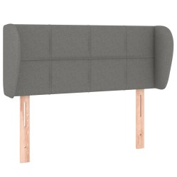 vidaXL Kopfteil mit Ohren Dunkelgrau 93x23x78/88 cm Stoff
