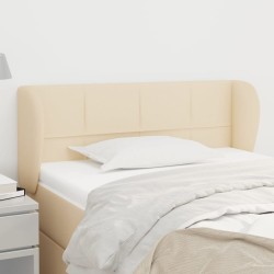 vidaXL Kopfteil mit Ohren Creme 93x23x78/88 cm Stoff